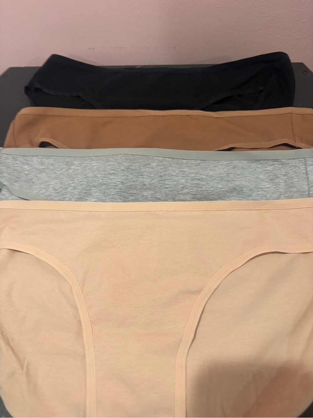 Everyday Cotton-Blend Bikini Panties - Black, Tan, Heather Gray, Nude